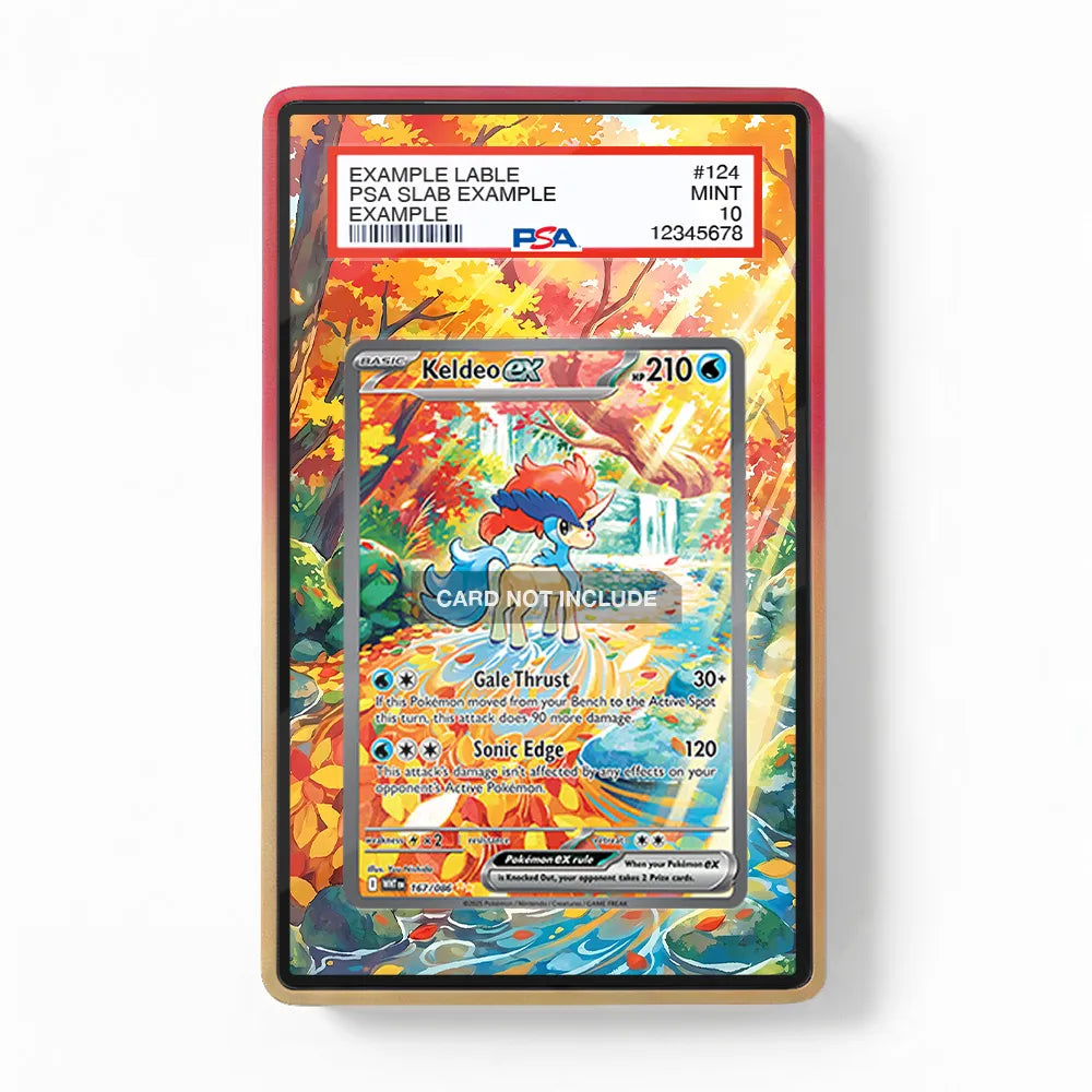 Keldeo ex 167-086 SIR SAR White Flare Extended Art Display Cases - PSA Slab Case - Front View