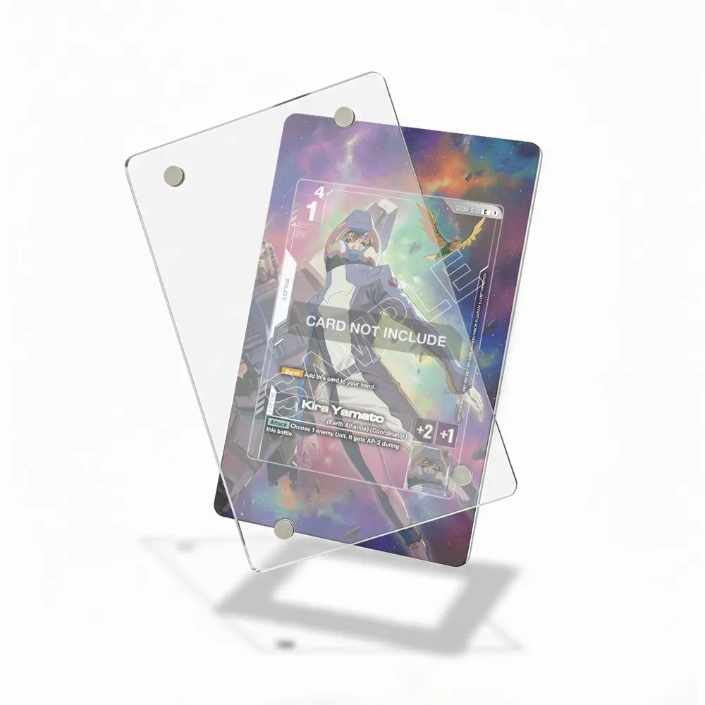 Kira Yamato ST04-010 STR Pokemon Cards Custom Art Display Cases - Magnetic Case - Detail View