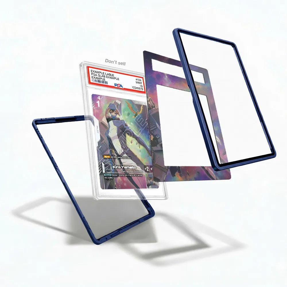 Kira Yamato ST04-010 STR Pokemon Cards Custom Art Display Cases - PSA Slab Case - Detail View