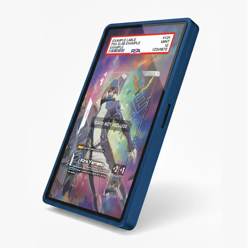 Kira Yamato ST04-010 STR Pokemon Cards Custom Art Display Cases - PSA Slab Case - Side View
