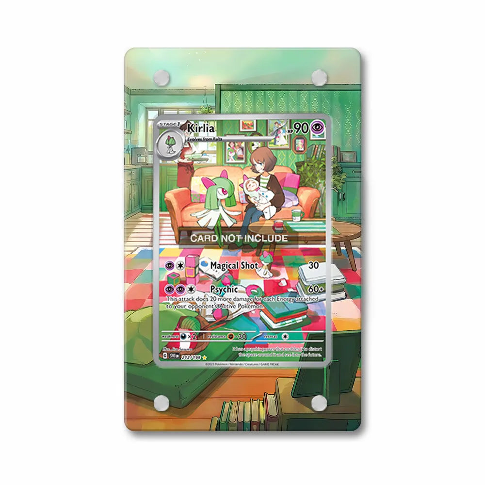 Kirlia 212-198 IR AR Scarlet & Violet Base Set Extended Art Display Cases - PSA Slab Case - Front View