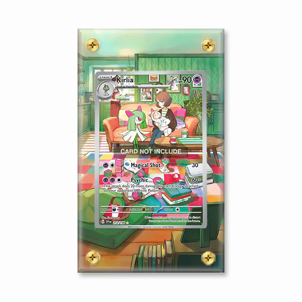 Kirlia 212-198 IR AR Scarlet Violet Base Set Extended Art Display Cases - Screws Case - Front View