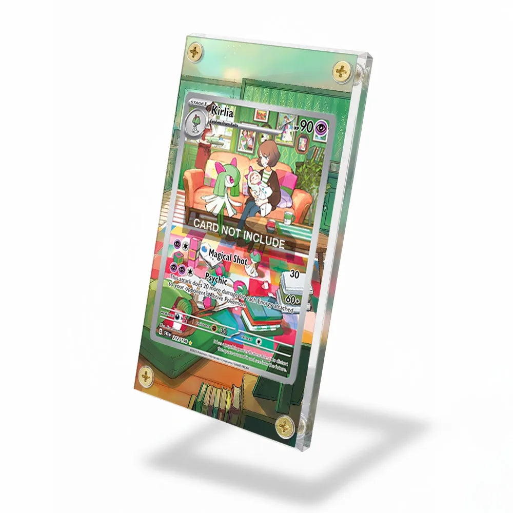 Kirlia 212-198 IR AR Scarlet Violet Base Set Extended Art Display Cases - Screws Case - Side View