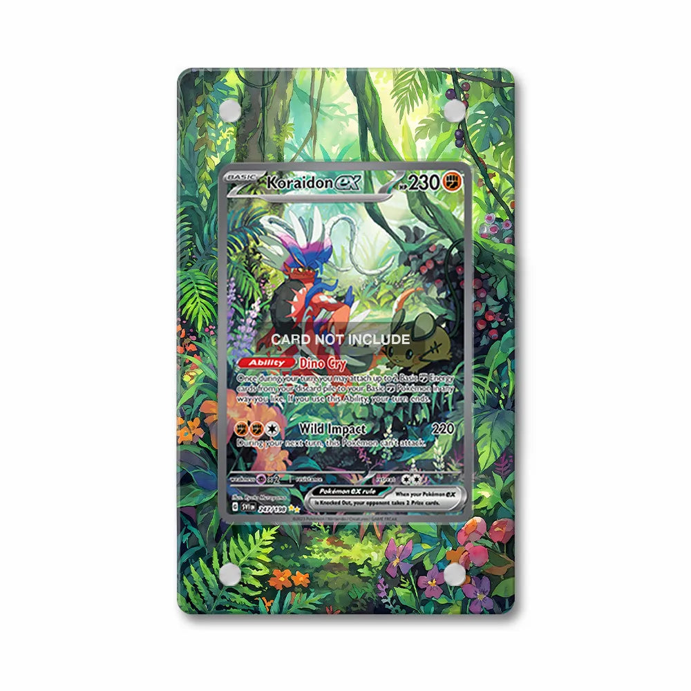 Koraidon ex 247-198 SIR SAR Scarlet Violet Base Set Extended Art Display Cases - Magnetic Case - Front View