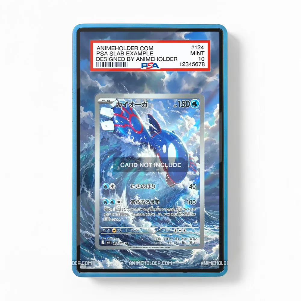 Kyogre 080-076 AR Storm Emeralda Delta Reign Extended Art Display Cases - PSA Slab Case - Front View