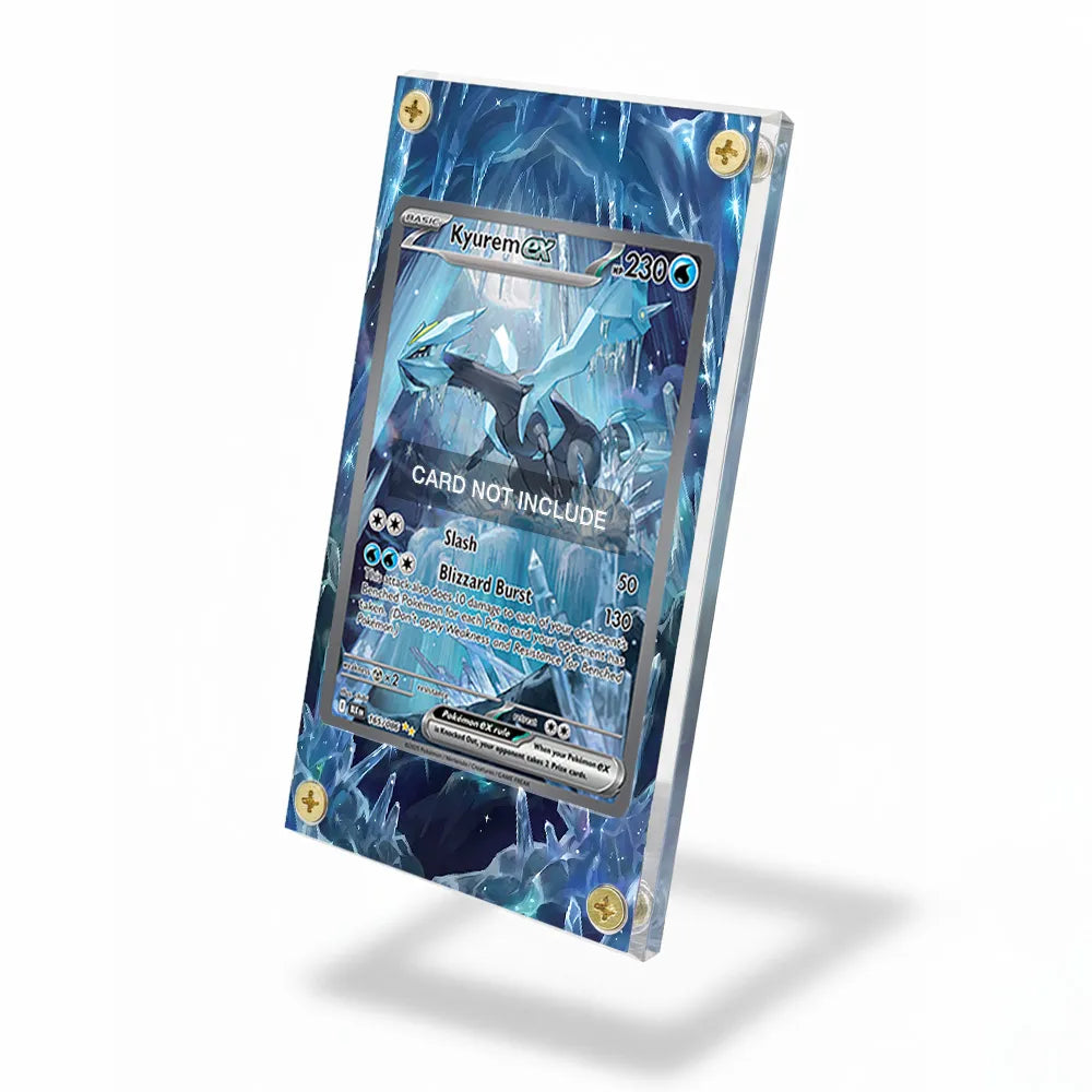 Kyurem ex 165-086 SIR SAR Black Bolt Extended Art Display Cases - Screws Case - Side View