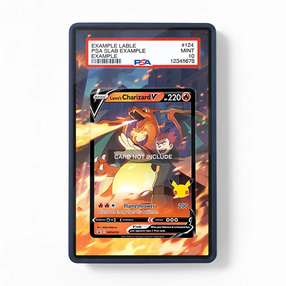 Lance's Charizard V SWSH133 Sword & Shield Promo Extended Art Display Cases - PSA Slab Case - Front View