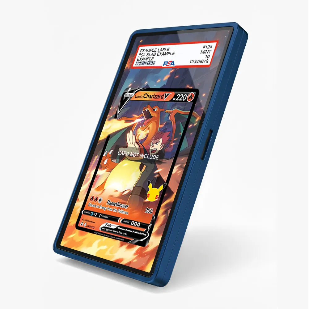 Lance's Charizard V SWSH133 Sword & Shield Promo Extended Art Display Cases - PSA Slab Case - Side View
