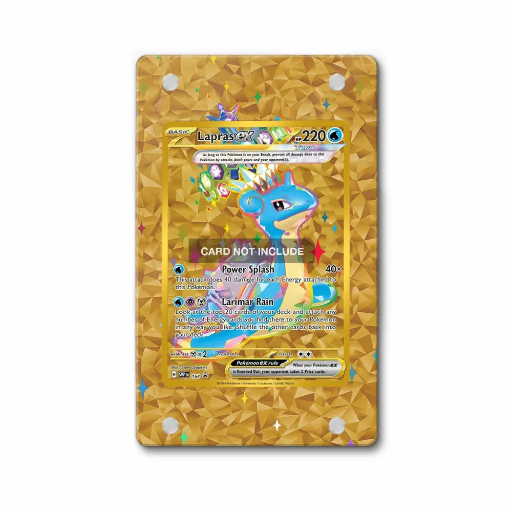 Lapras ex 164 Black Star Promos Pokemon Cards Extended Art Display Cases - Magnetic Case - Front View