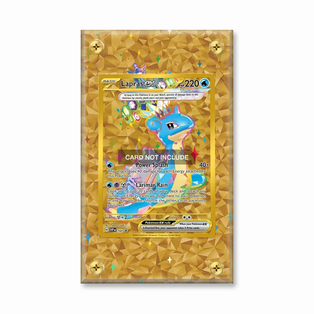 Lapras ex 164 Black Star Promos Pokemon Cards Extended Art Display Cases - Screws Case - Front View