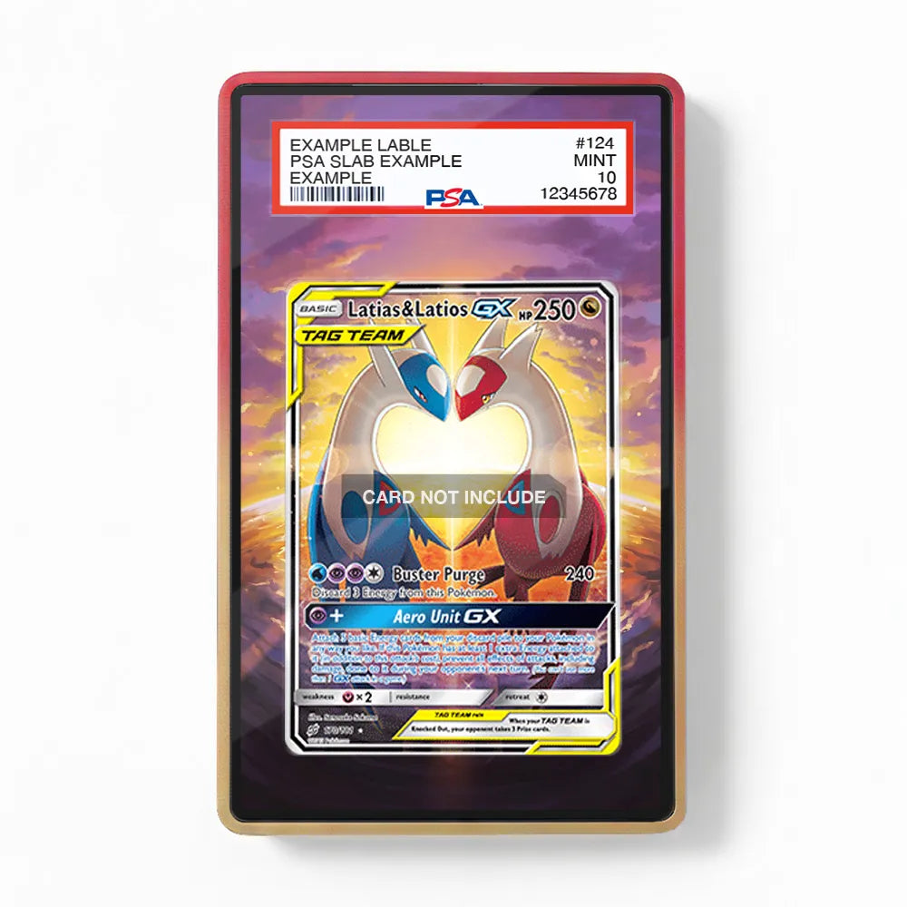 Latias & Latios-GX 170-181 Team Up Alt Art Extended Art Display Cases - PSA Slab Case - Front View
