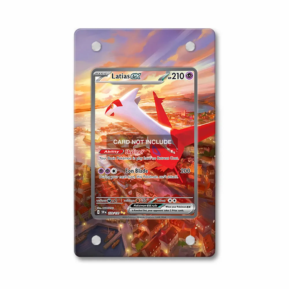 Latias ex 239-191 SIR SAR Surging Sparks Extended Art Display Cases - Magnetic Case - Front View