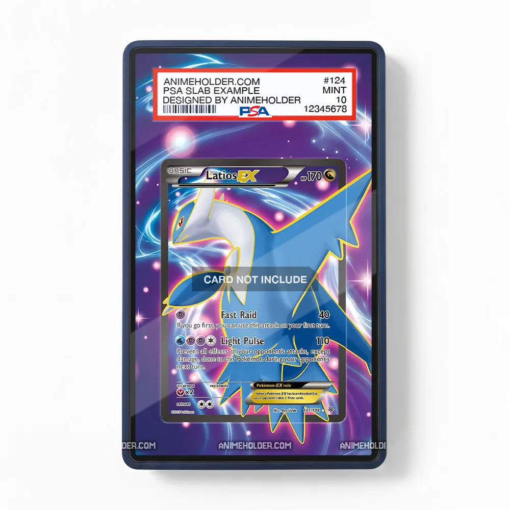 Latios EX 101-108 Ultra Rare Roaring Skies Pokemon Cards Custom Art Display Cases - PSA Slab Case - Front View
