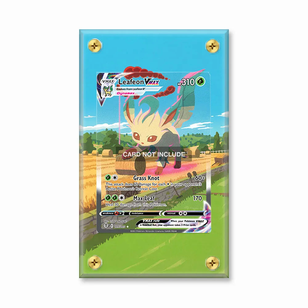 Leafeon VMAX 205-203 Evolving Skies Extended Art Display Cases - Screws Case - Front View