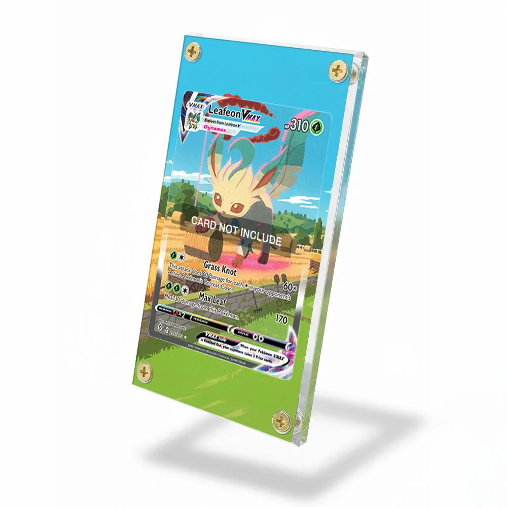 Leafeon VMAX 205-203 Evolving Skies Extended Art Display Cases - Screws Case - Side View