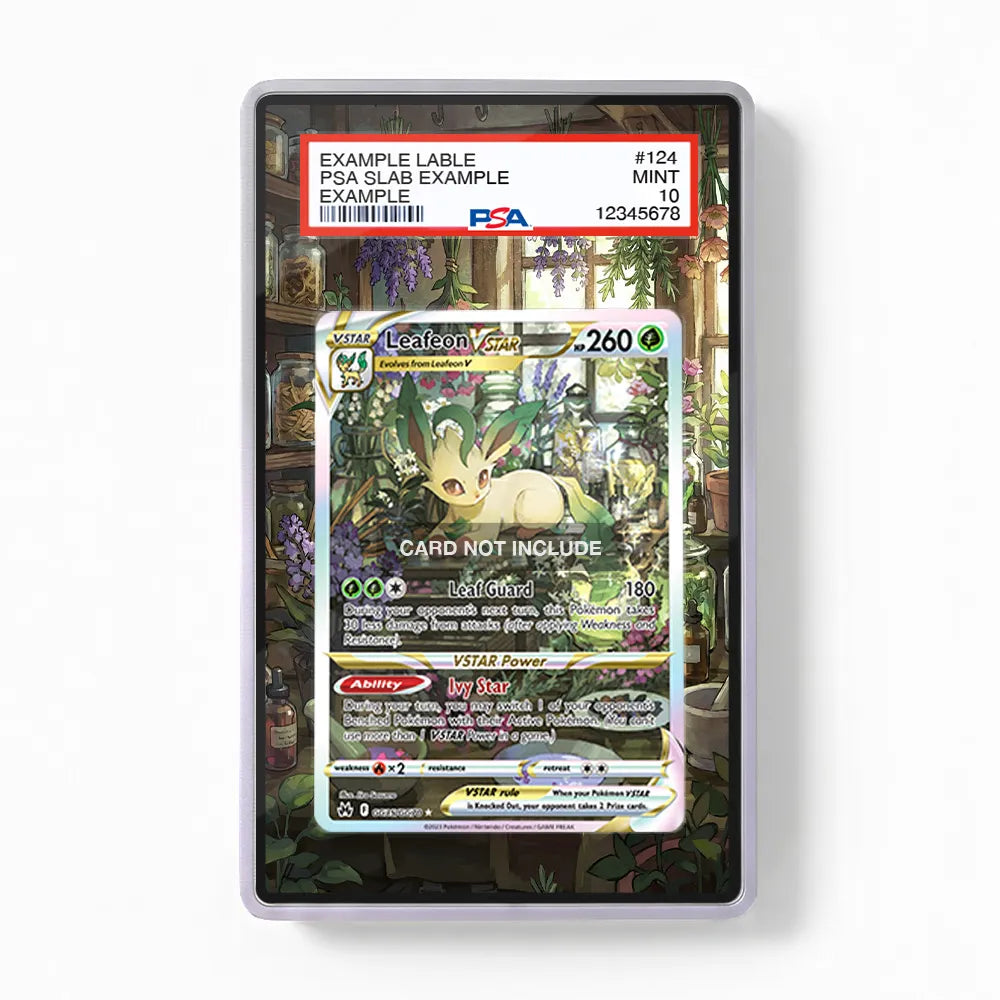 Leafeon VSTAR GG35 SAR SIR Crown Zenith Extended Art Display Cases - PSA Graded Guard Case - Front View