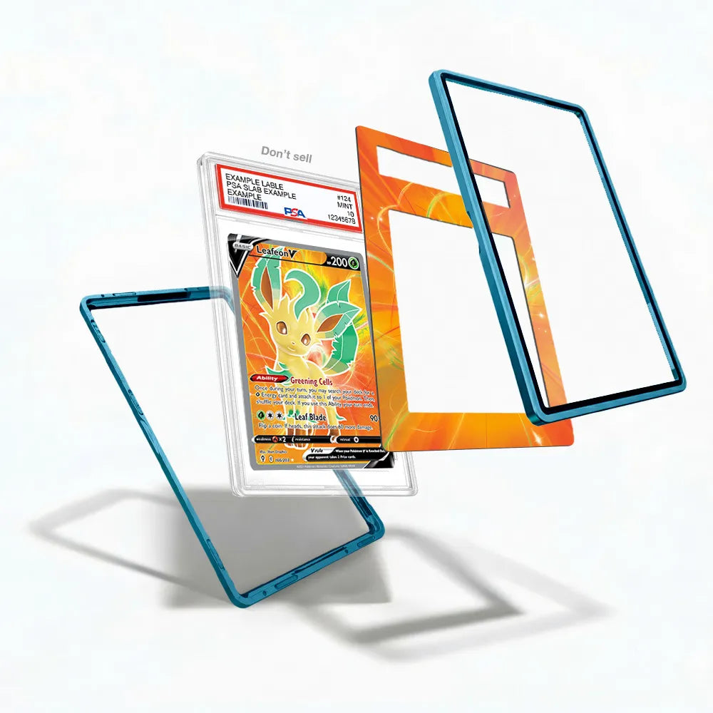 Leafeon V 166-203 SR Evolving Skies Extended Art Display Cases - PSA Slab Case - Detail View