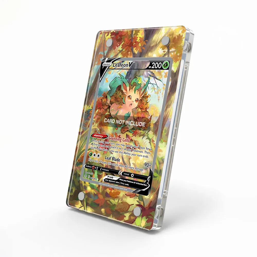 Leafeon V 167-203 SIR SAR Evolving Skies Alternate Art Extended Art Display Cases - Magnetic Case - Side View