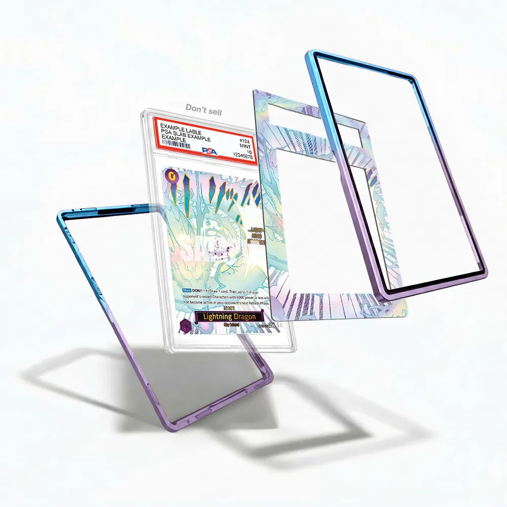 Lightning Dragon OP15-077 Sky Island Extended Art Display Cases - PSA Slab Case - Detail View