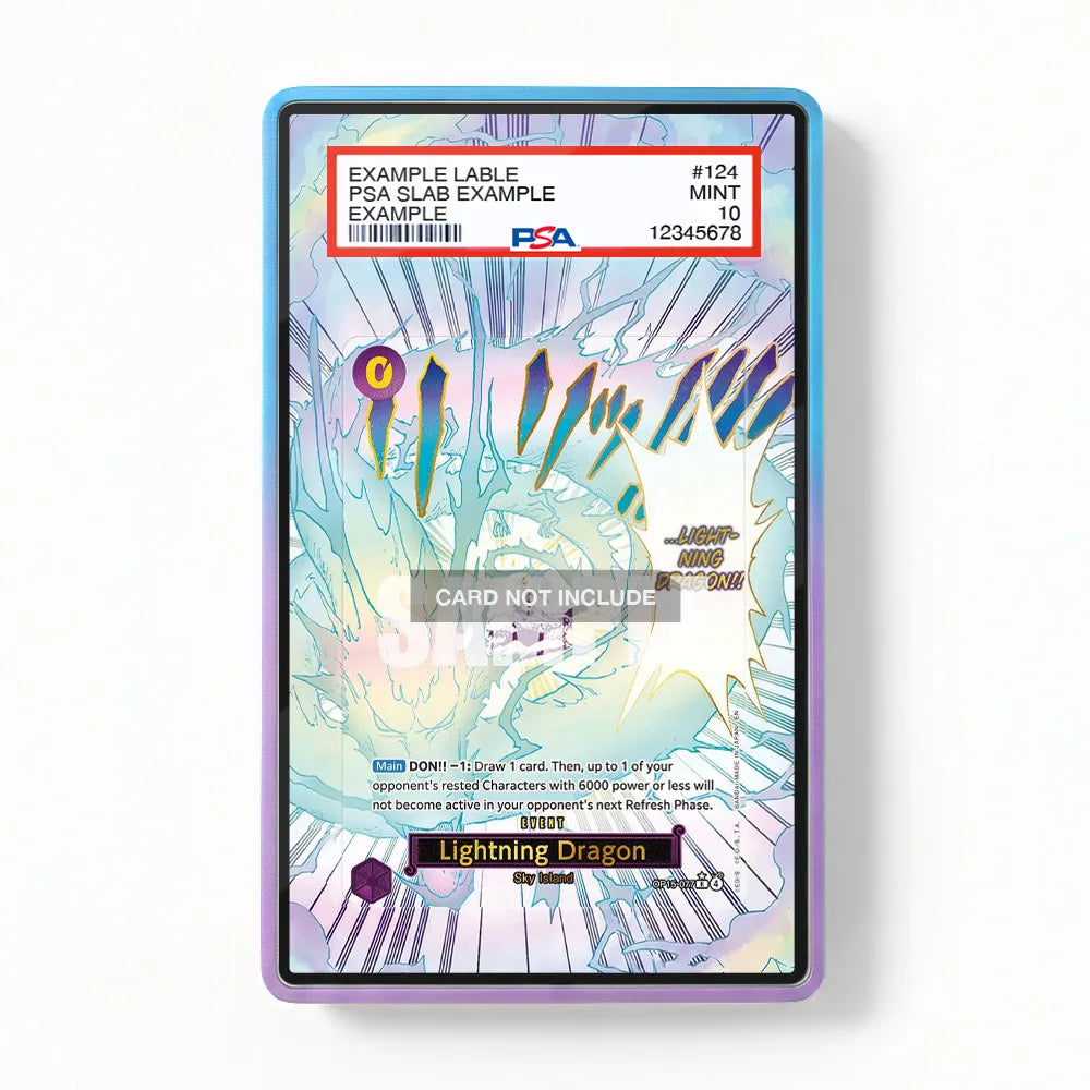 Lightning Dragon OP15-077 Sky Island Extended Art Display Cases - PSA Slab Case - Front View