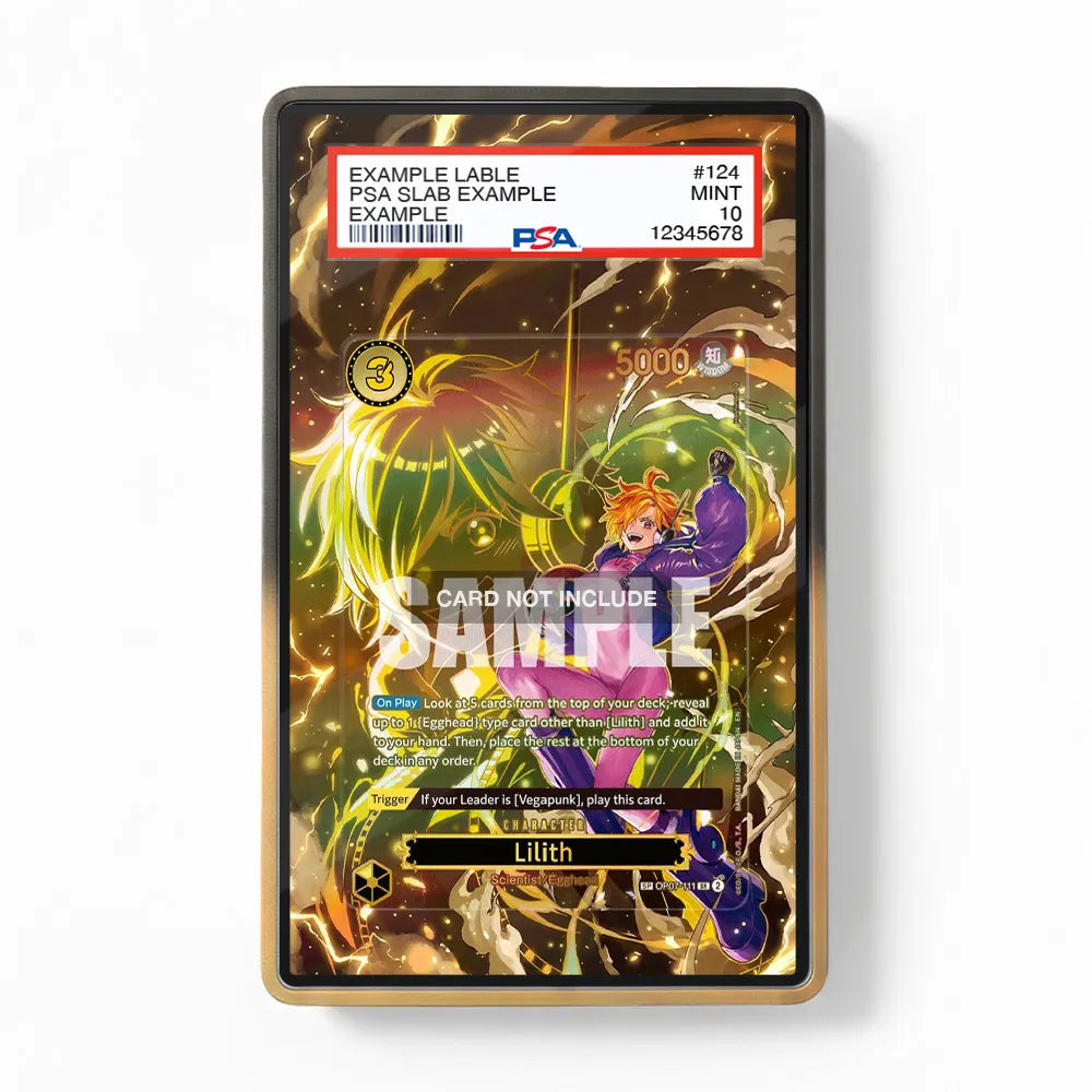 Lilith SP OP07-111 Carrying on His Will OP13 Extended Art Display Cases - PSA Slab Case - Front View