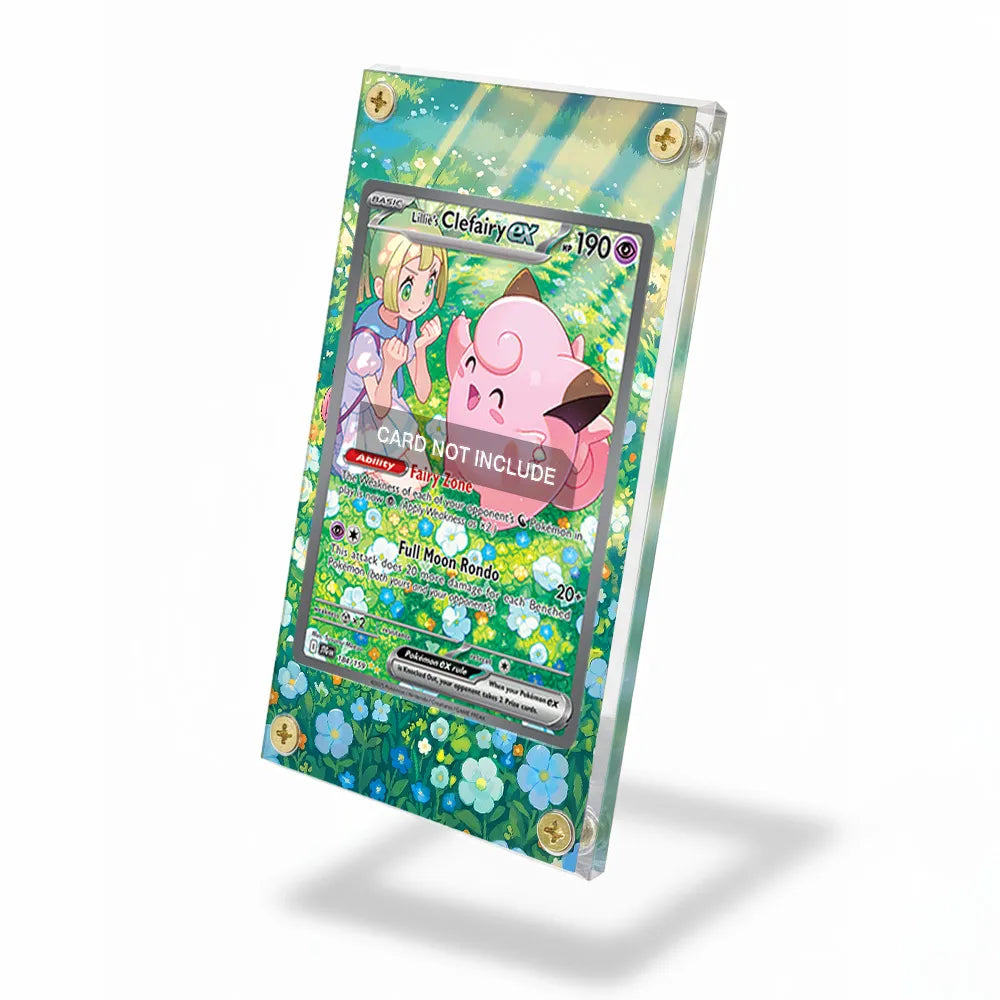 Lillie's Clefairy ex 184-159 SIR SAR Journey Together Extended Art Display Cases - Screws Case - Side View