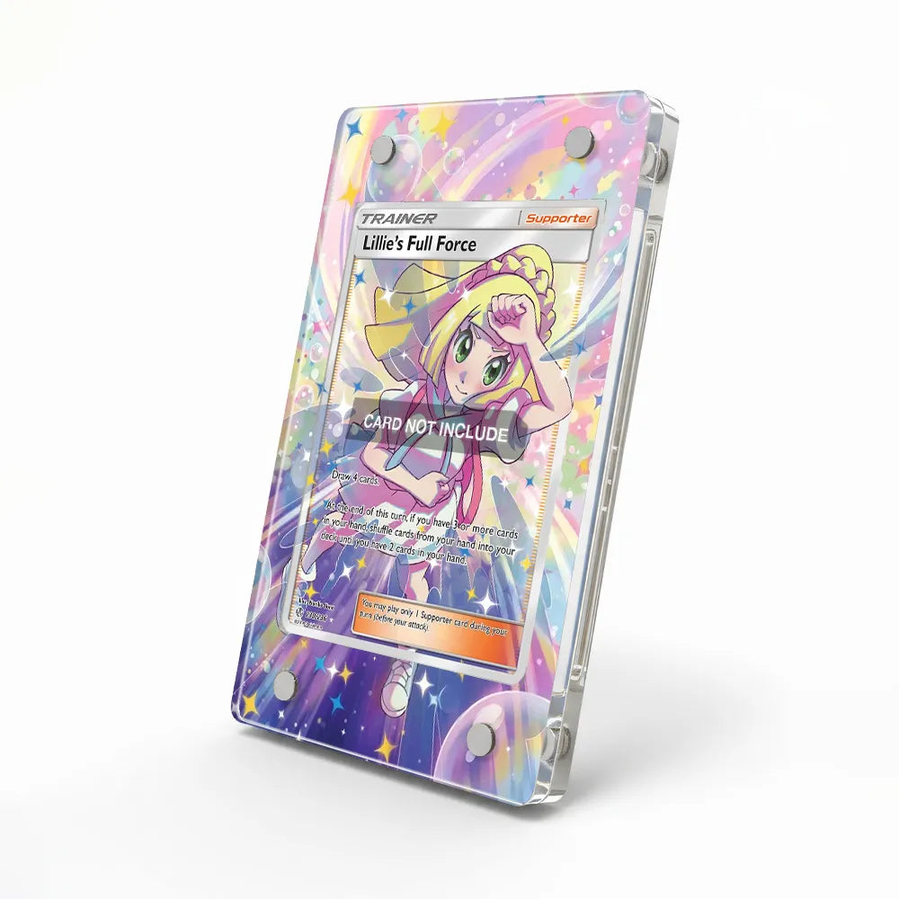 Lillie's Full Force 230-236 FA Cosmic Eclipse Pokemon Cards Custom Art Display Cases - Magnetic Case - Side View