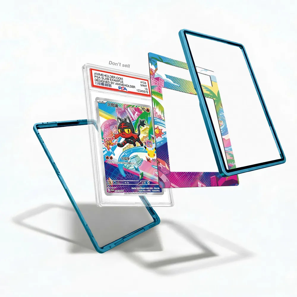 Litten 020-30th-P Promo 30th Anniversary Pokemon Cards Custom Art Display Cases - PSA Slab Case - Detail View