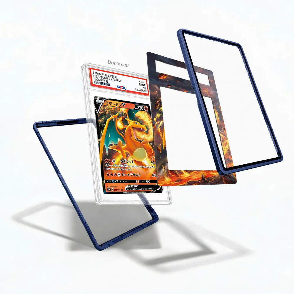Lizardon V 014-100 S6a Extended Art Display Cases - PSA Slab Case - Detail View