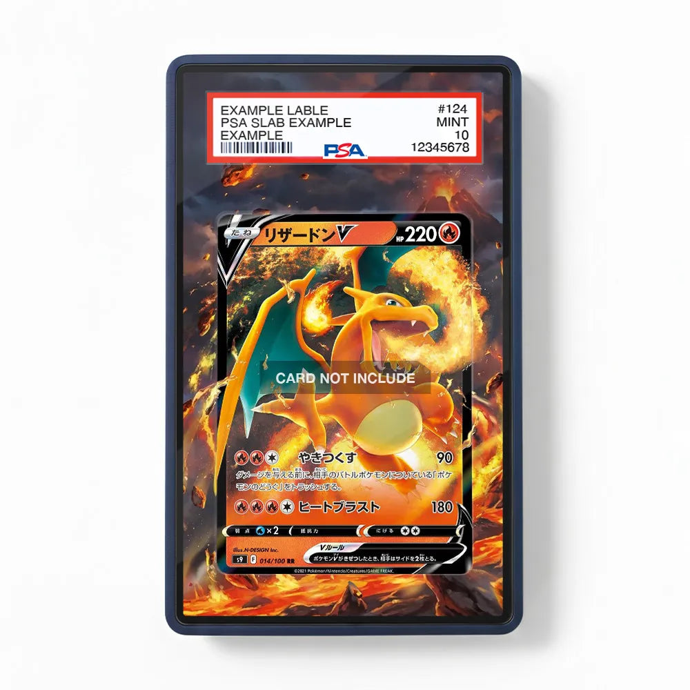 Lizardon V 014-100 S6a Extended Art Display Cases - PSA Slab Case - Front View