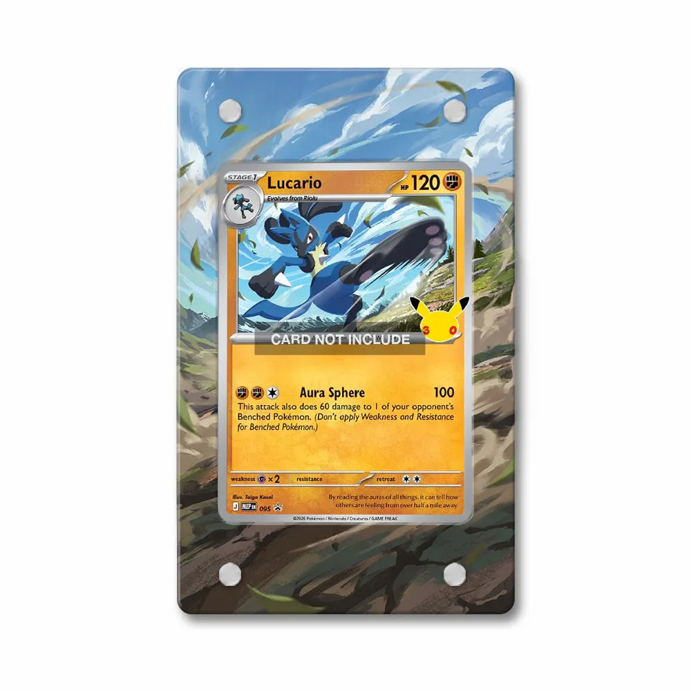 Lucario 095 Promo MEP 30th Anniversary Extended Art Display Cases - PSA Slab Case - Front View