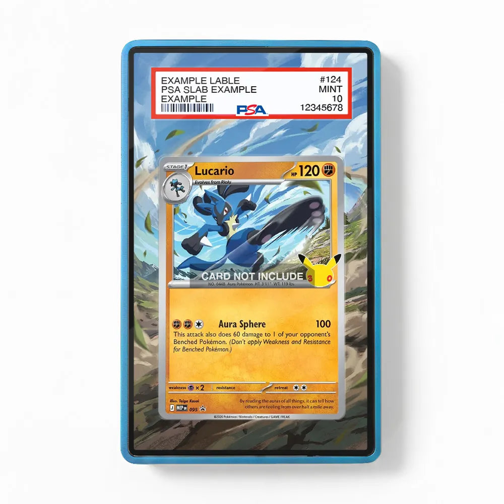 Lucario 095 Promo MEP 30th Anniversary Extended Art Display Cases - PSA Slab Case - Front View