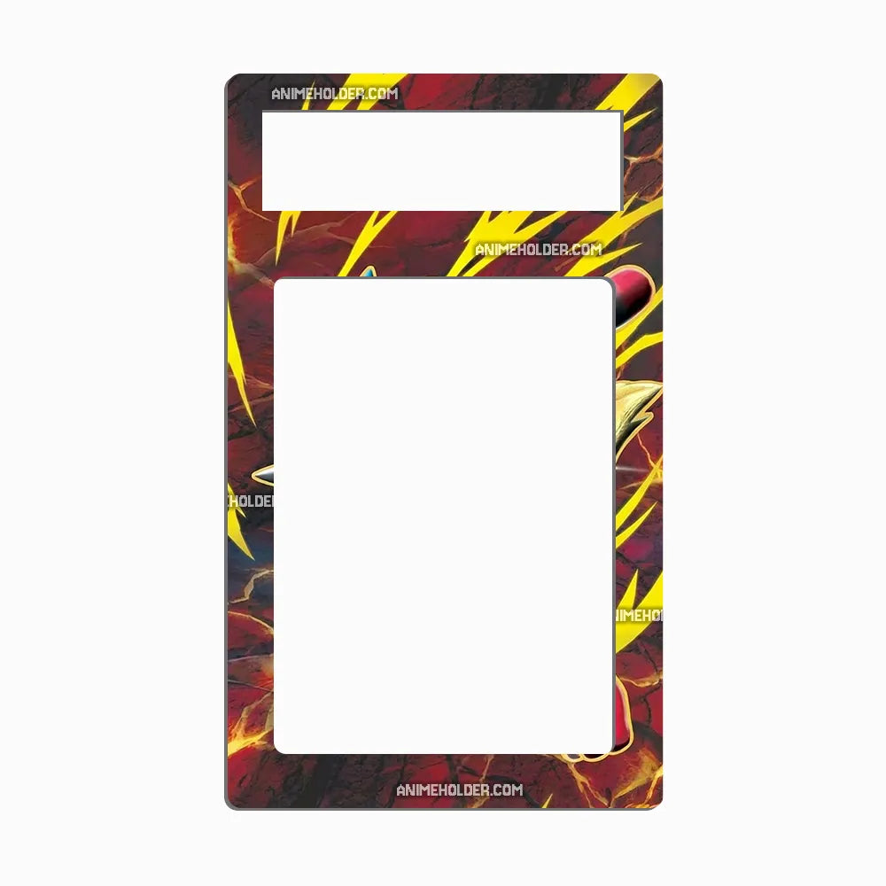 Lucario EX 55a Mega Powers Collection Pokemon Cards Custom Art Display Cases - PSA Metal Art Only - Front View