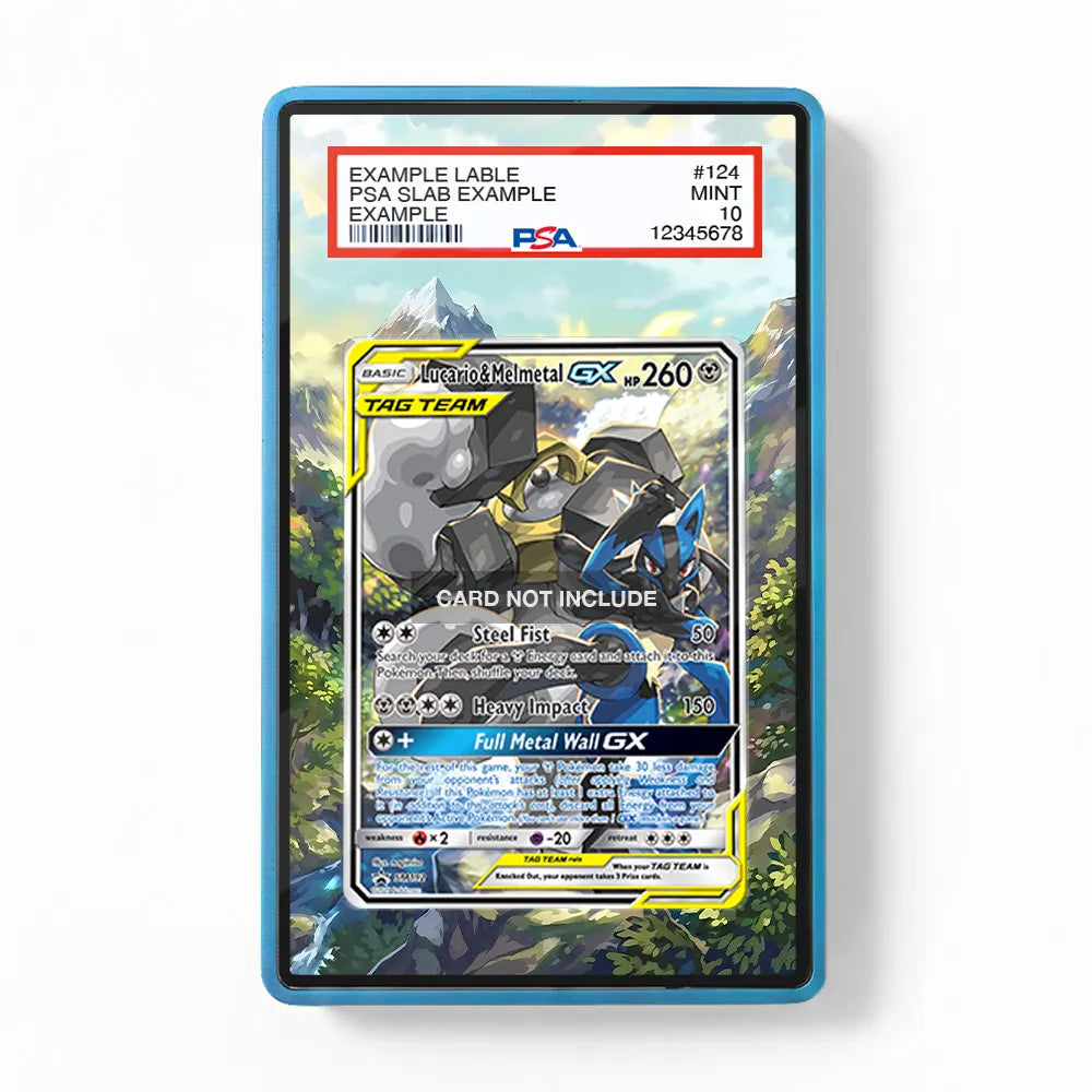 Lucario & Melmetal GX SM192 Promo Extended Art Display Cases - PSA Slab Case - Front View