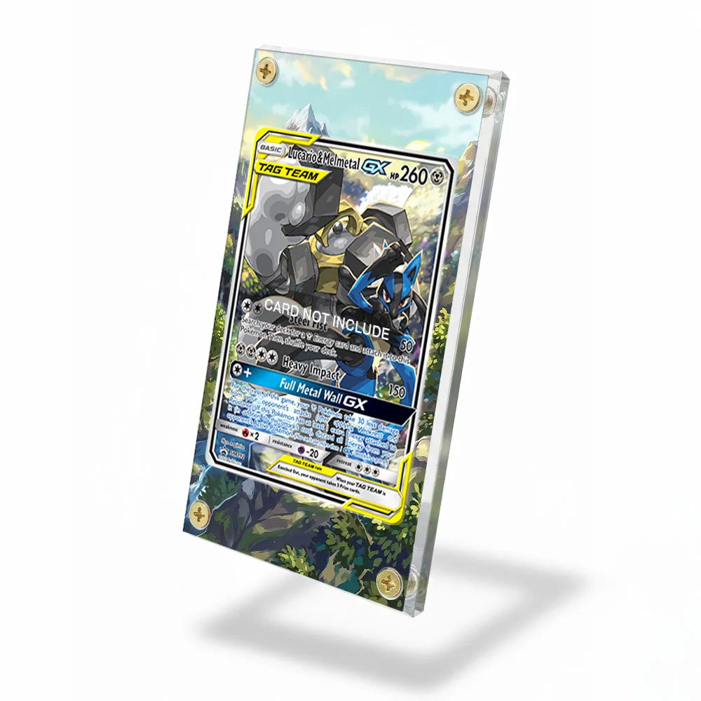 Lucario & Melmetal GX SM192 Promo Extended Art Display Cases - Screws Case - Side View