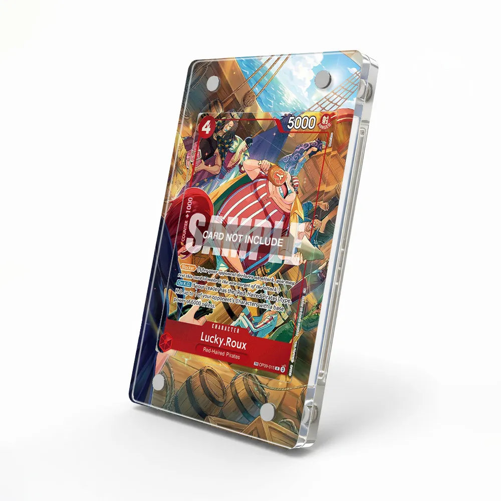 Lucky.Roux TR OP09-015 R One Piece TCG Extended Art Display Cases - Magnetic Case - Side View