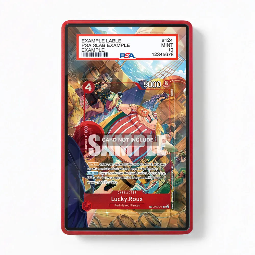 Lucky.Roux TR OP09-015 R One Piece TCG Extended Art Display Cases - PSA Slab Case - Front View