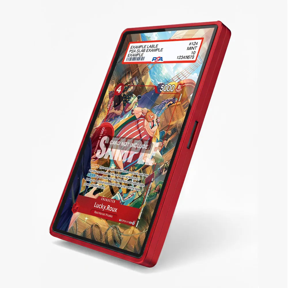 Lucky.Roux TR OP09-015 R One Piece TCG Extended Art Display Cases - PSA Slab Case - Side View