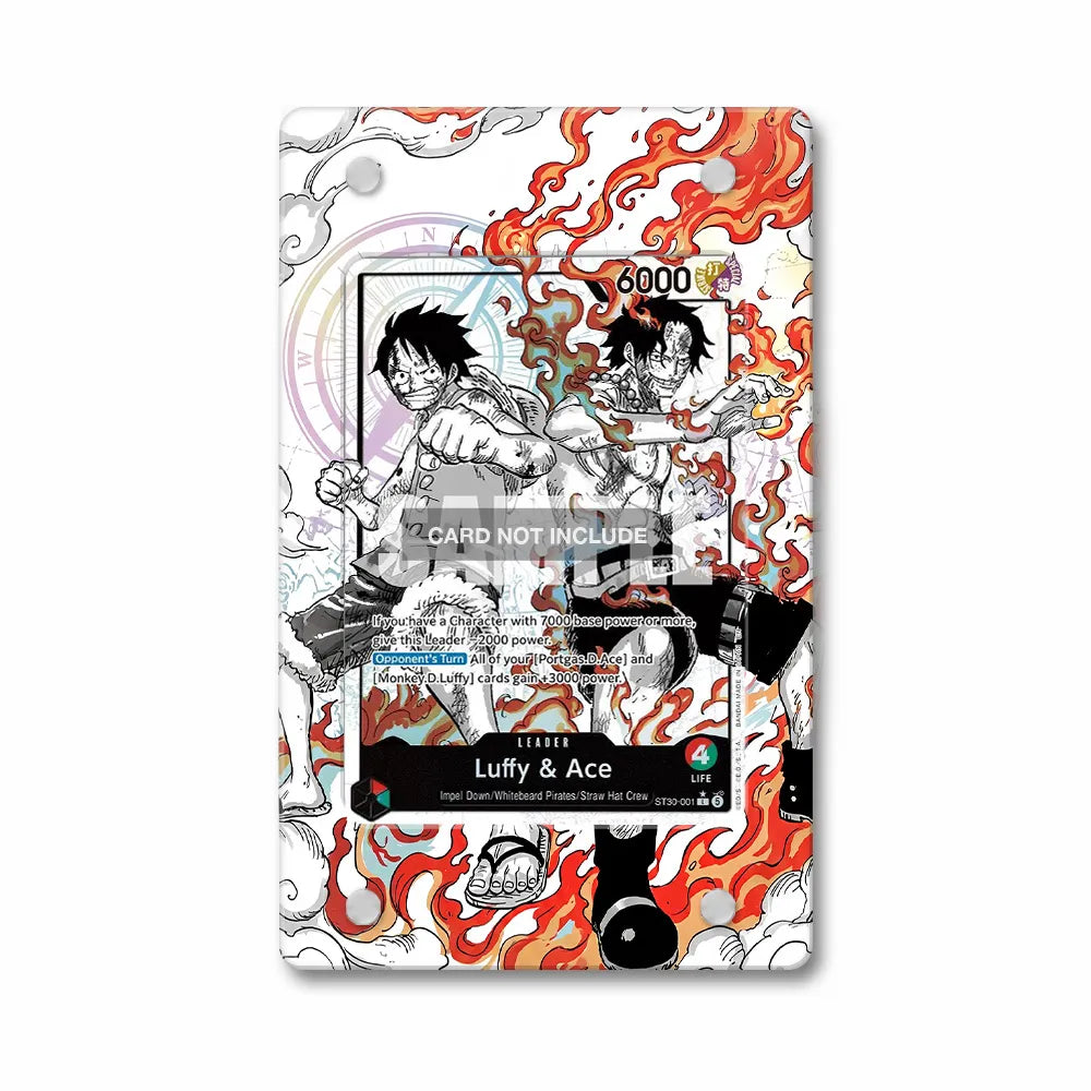 Luffy & Ace ST30-001 Starter Deck EX Extended Art Display Cases - PSA Slab Case - Front View