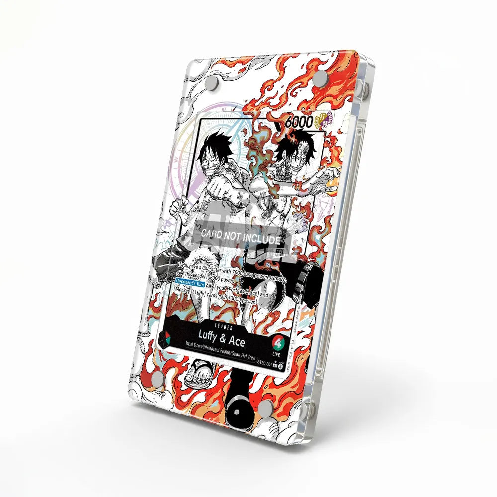 Luffy & Ace ST30-001 Starter Deck EX Extended Art Display Cases - Magnetic Case - Side View