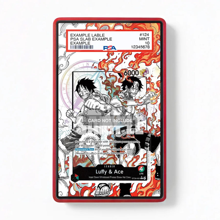 Luffy & Ace ST30-001 Starter Deck EX Extended Art Display Cases - PSA Slab Case - Front View
