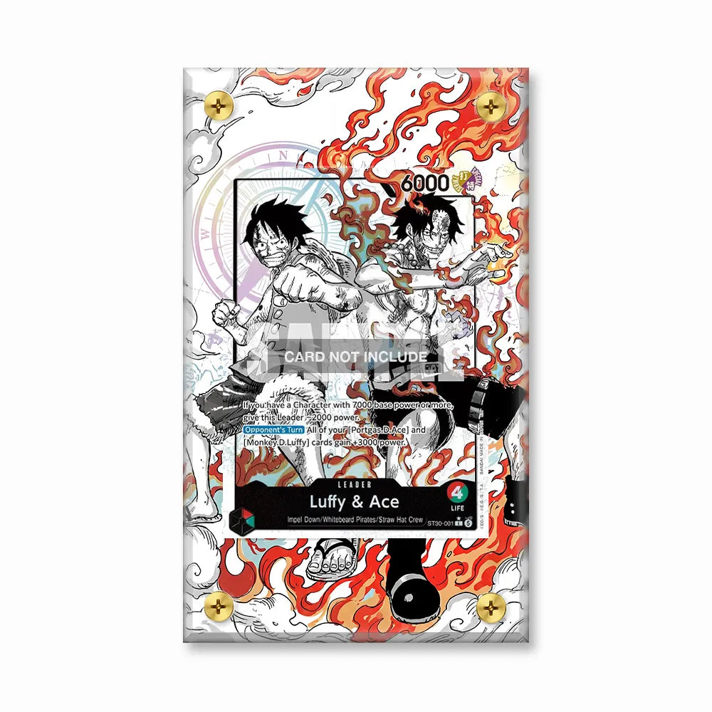 Luffy & Ace ST30-001 Starter Deck EX Extended Art Display Cases - Screws Case - Front View