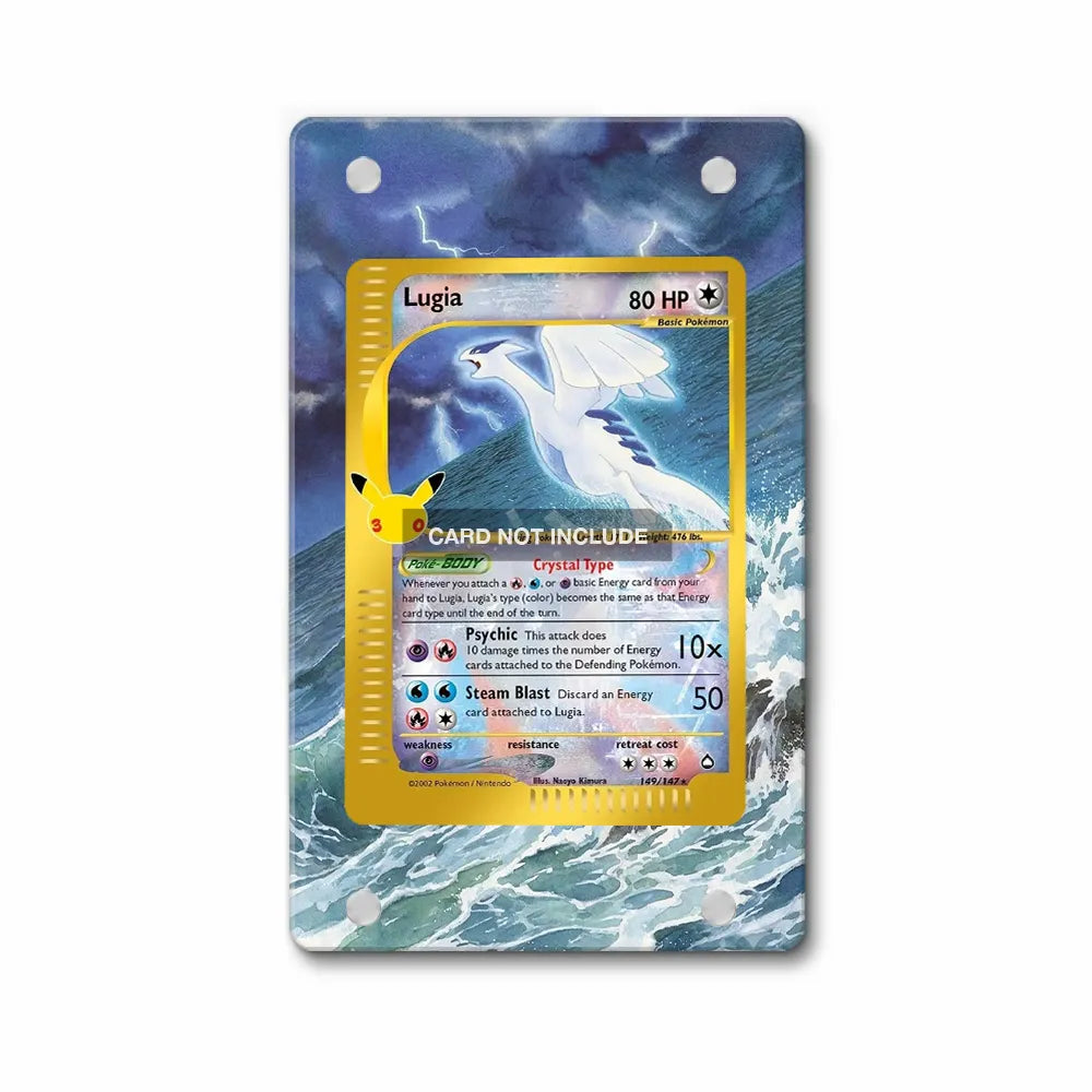 Lugia 149-147 30th Anniversary Pokemon Cards Custom Art Display Cases - Magnetic Case - Front View