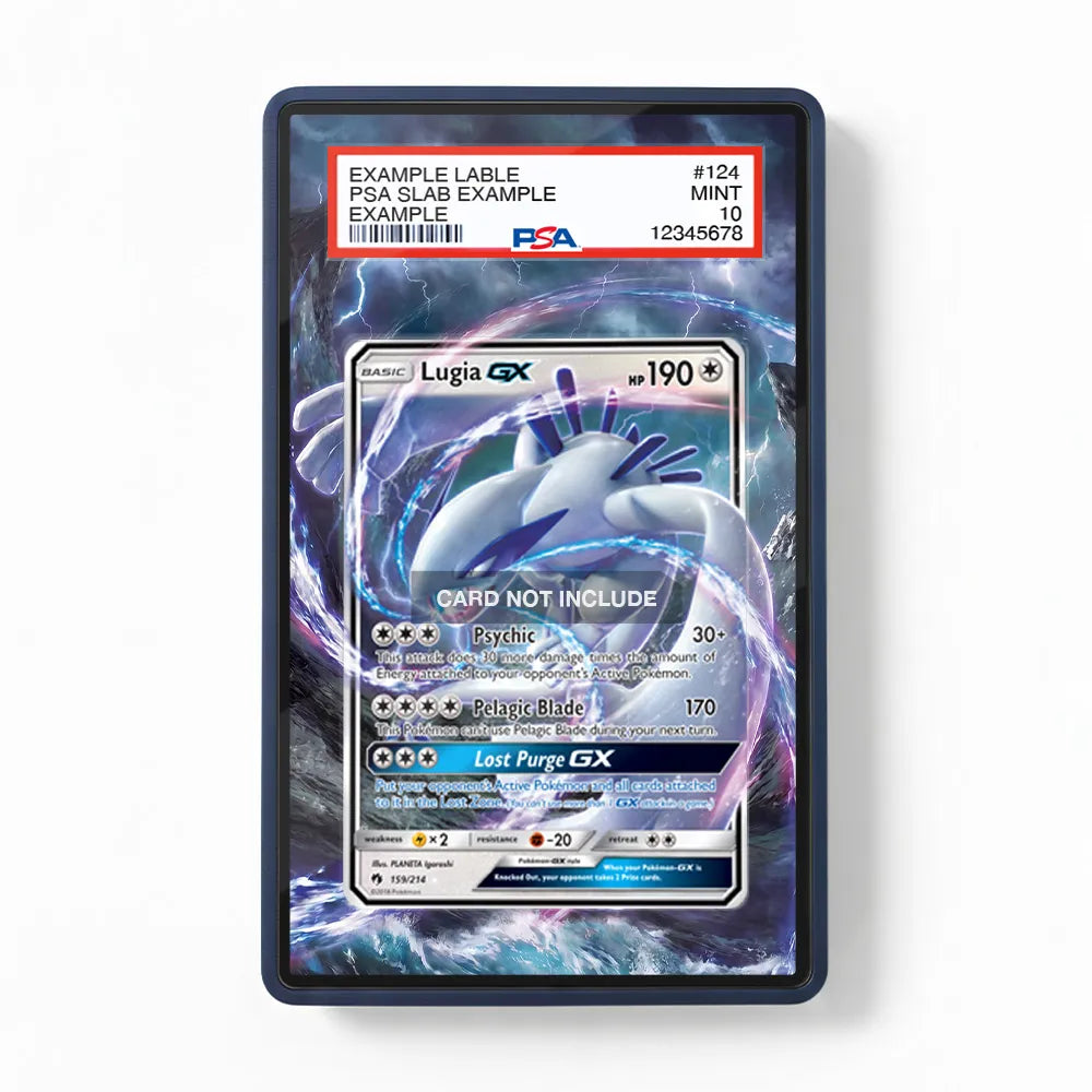 Lugia GX 159 Pokemon Lost Thunder Extended Art Display Cases - PSA Slab Case - Front View