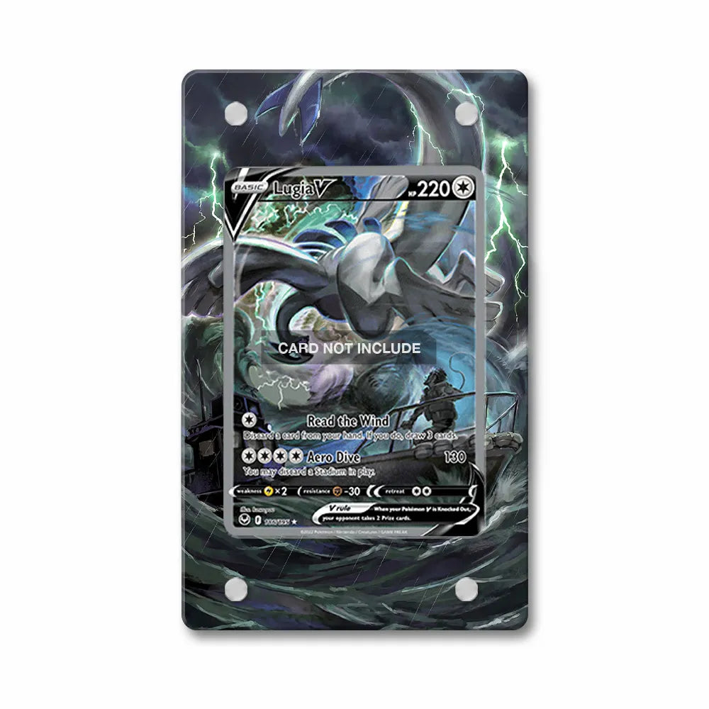 Lugia V 186-195 Silver Tempest Extended Art Display Cases - PSA Slab Case - Front View