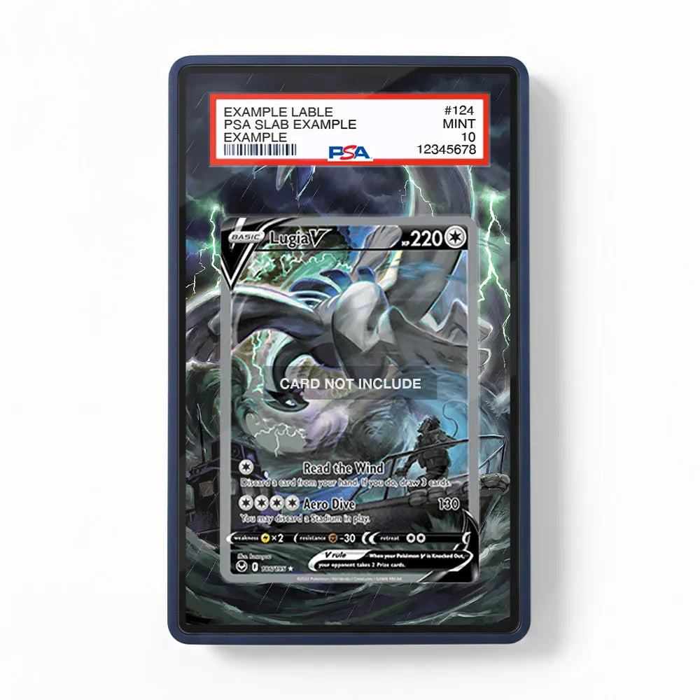 Lugia V 186-195 Silver Tempest Extended Art Display Cases - PSA Slab Case - Front View