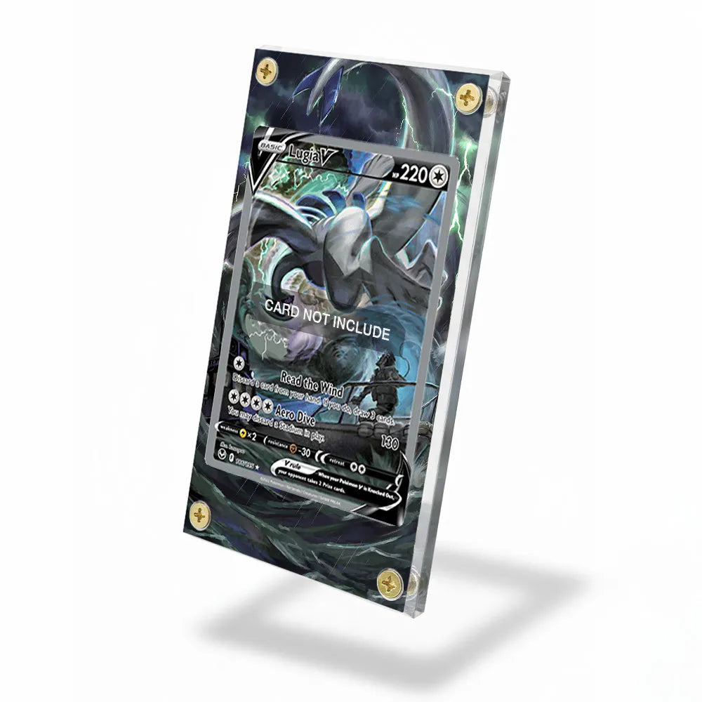 Lugia V 186-195 Silver Tempest Extended Art Display Cases - Screws Case - Side View