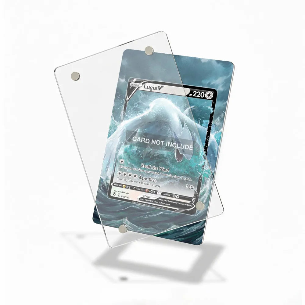 Lugia V 186 Silver Tempest Extended Art Display Cases - Magnetic Case - Detail View