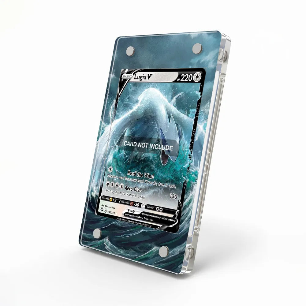 Lugia V 186 Silver Tempest Extended Art Display Cases - Magnetic Case - Side View