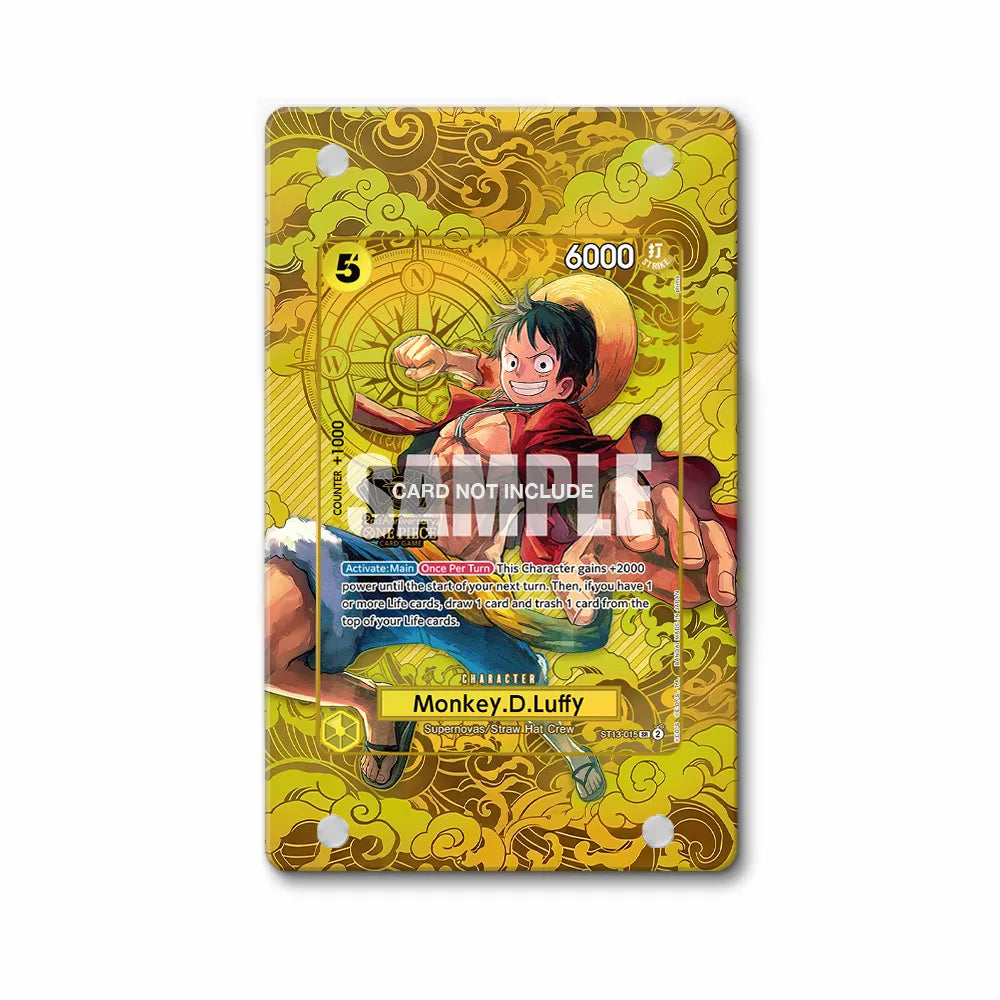 MONKEY D. LUFFY 015 2ND ANNIVERSARY SET Extended Art Display Cases - Magnetic Case - Front View